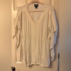 Angie Cream Textured Women's Blouse